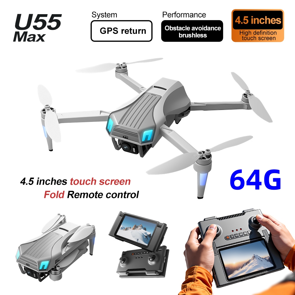 Drone Gimbal 2 Axis - NCZOBOE U55 Optik Akışlı GPS Drone