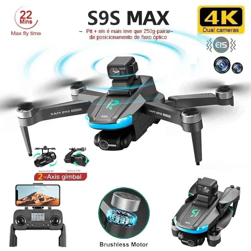 YENI S9S MAX MINI Drone 4K 2 E - Drone Gimbal 2 Axis incelemesi ve fiyatı