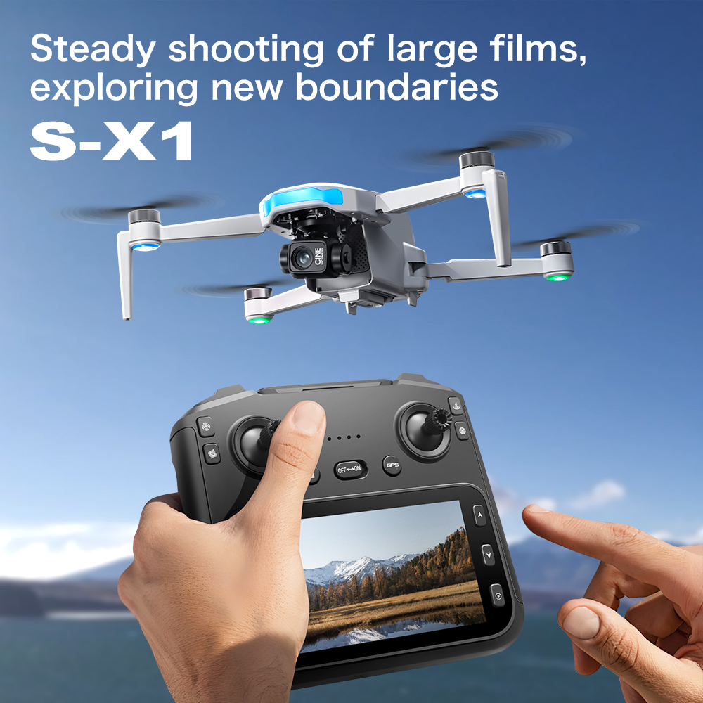Orijinal S-X1 GPS Drone 8KHD p - Drone Gimbal 3 Axis incelemesi ve fiyatı